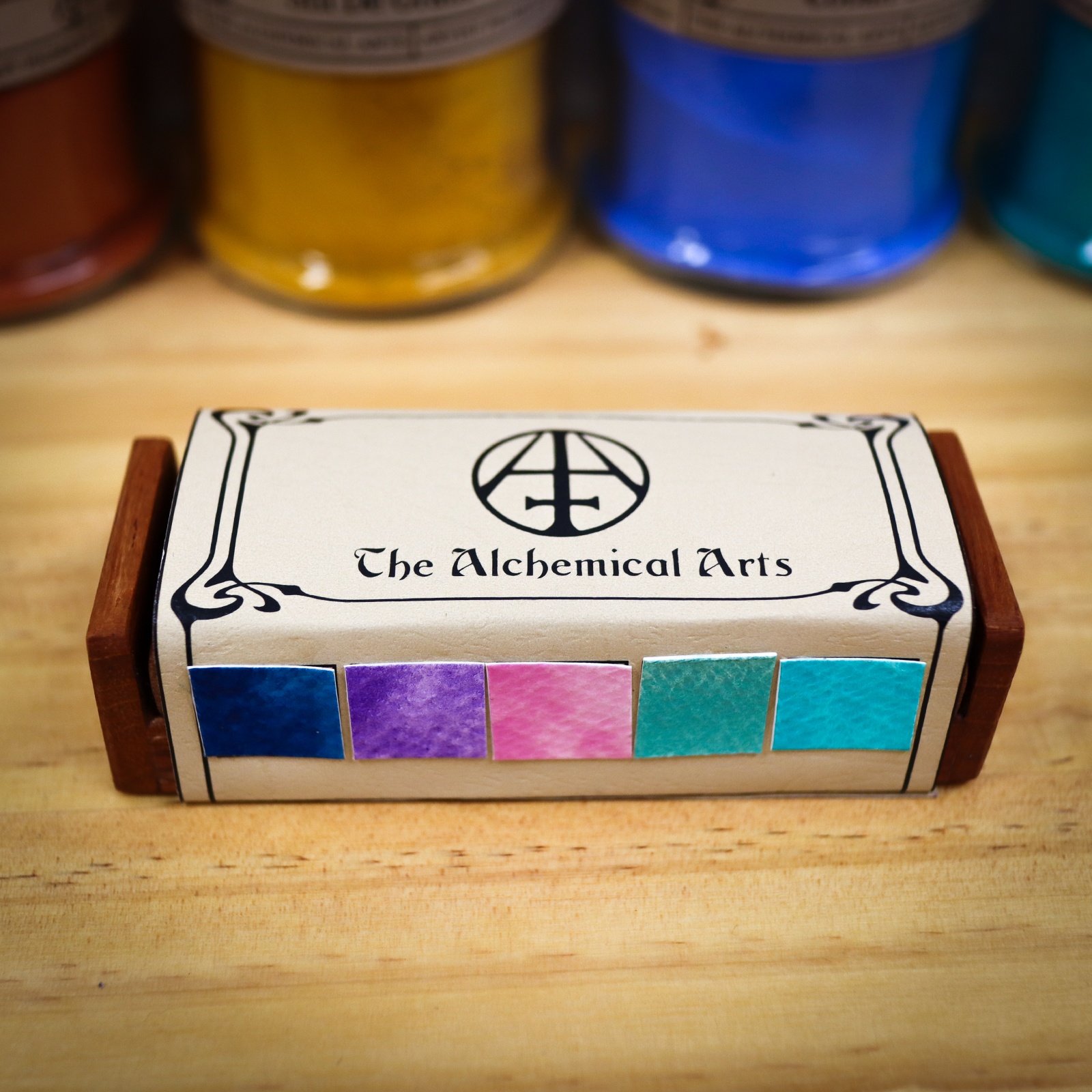 Travelling Watercolour Paint Set | Artisan Wooden Box – Metal Oxides Collection